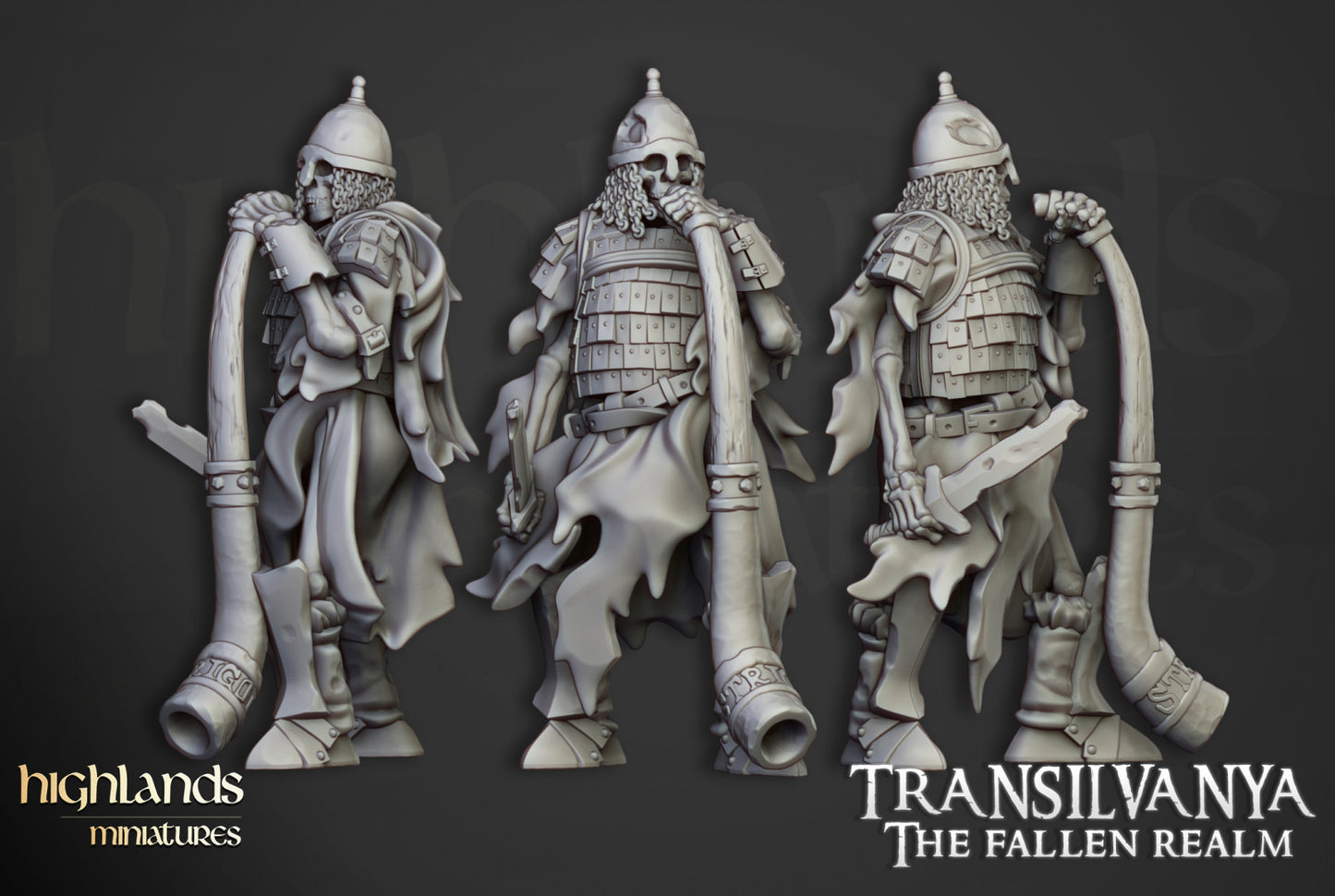Skeleton Boyar Guards with Swords by Highlands Miniatures