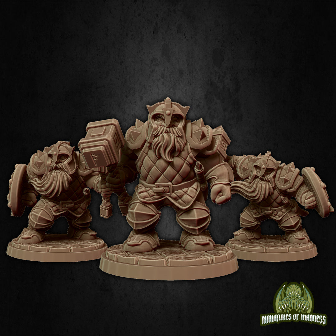 Dwarf Soldier Set 1 by Miniatures of Madness