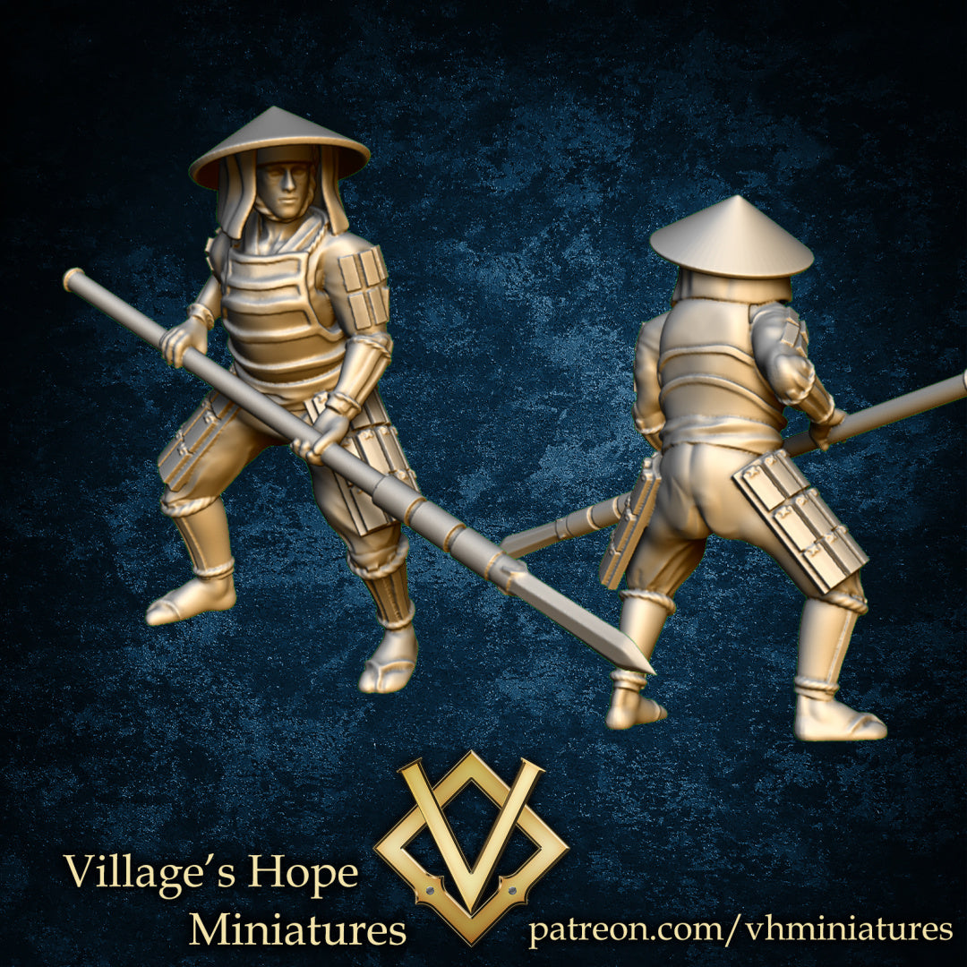 Japanese Spear Soldiers by Village's Hope Miniatures