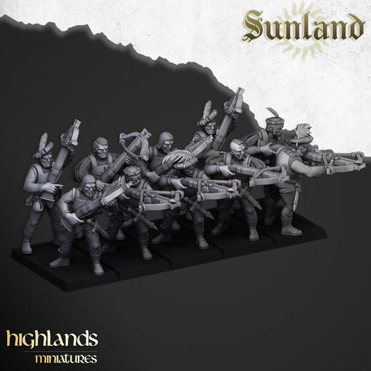Sunland Crossbowmen by Highlands Miniatures