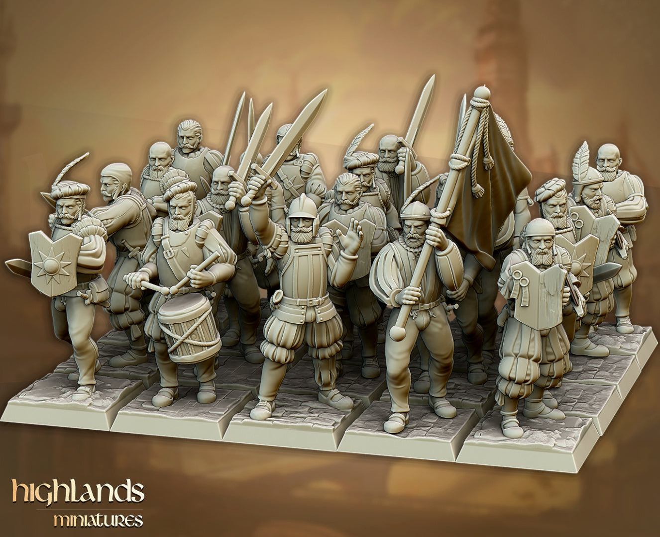 Sunland Imperial Troops with Spears by Highlands Miniatures