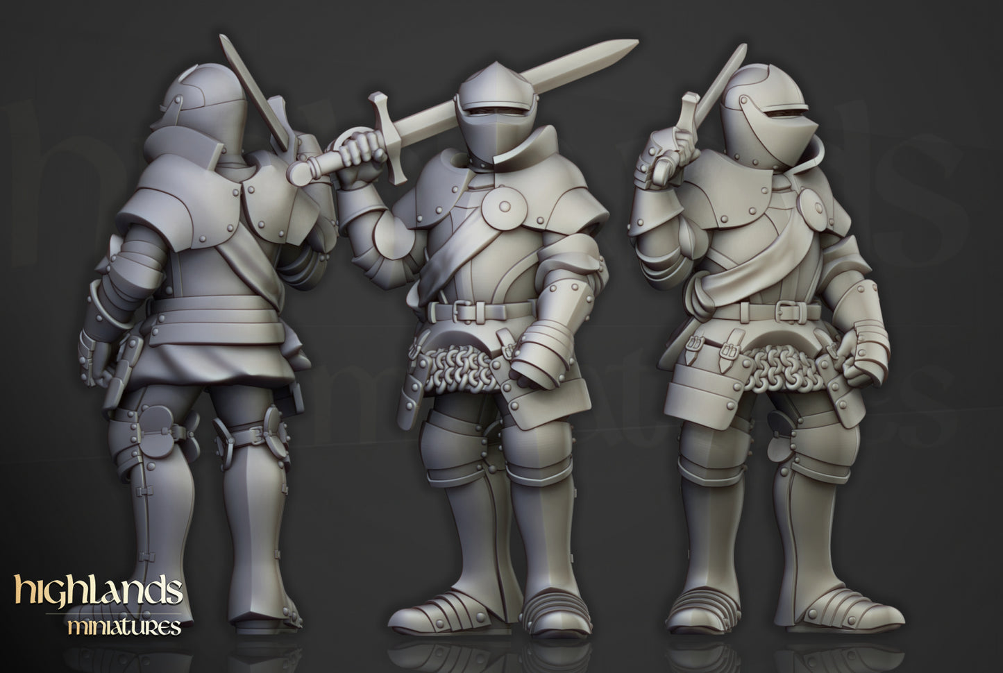 Sunland Knights on Foot by Highlands Miniatures