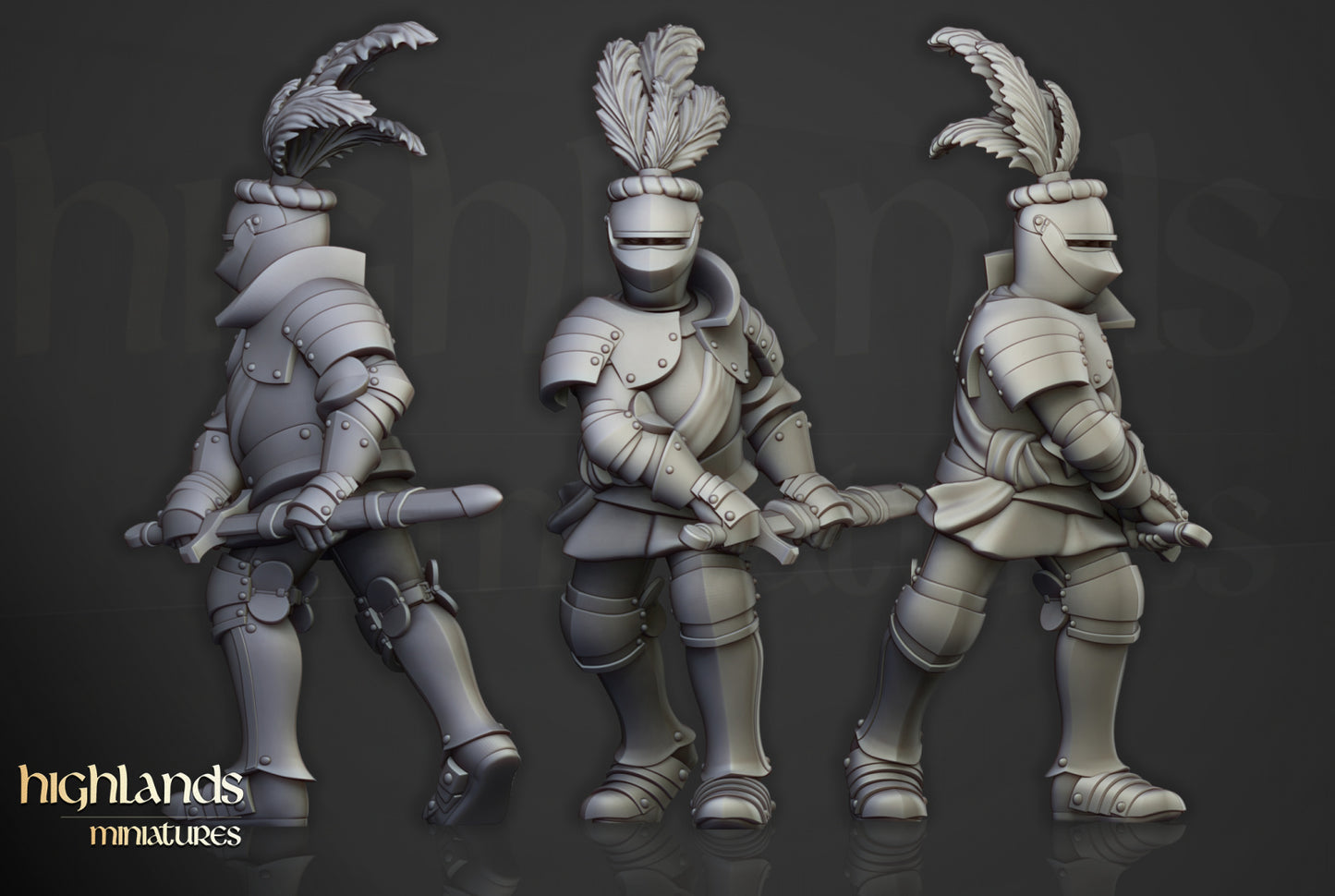 Sunland Knights on Foot by Highlands Miniatures