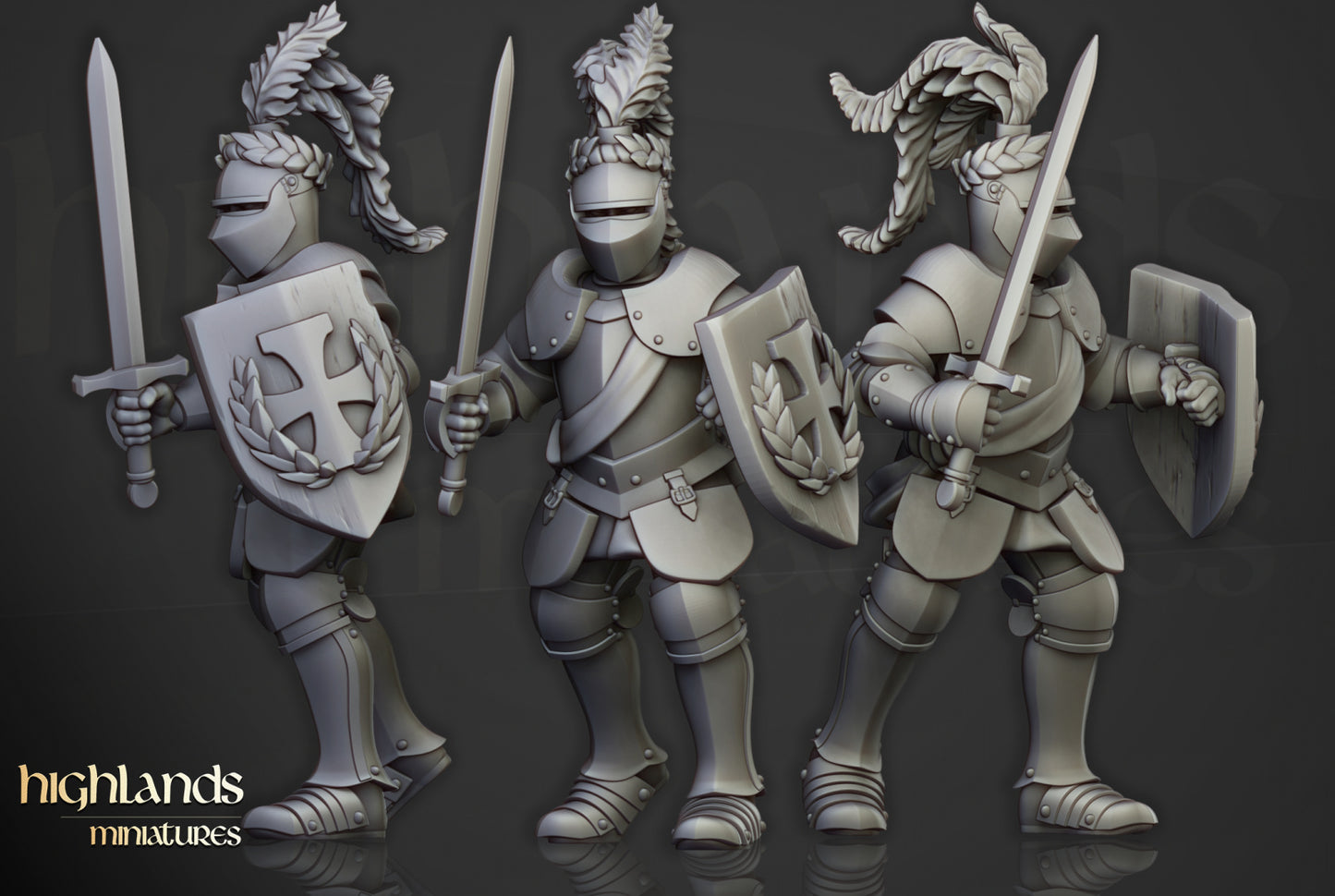 Sunland Knights on Foot by Highlands Miniatures