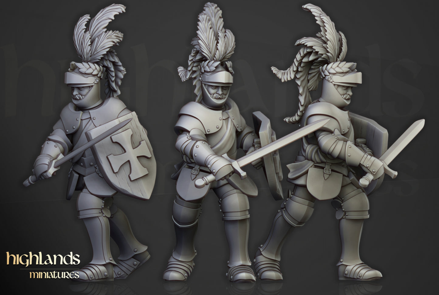 Sunland Knights on Foot by Highlands Miniatures