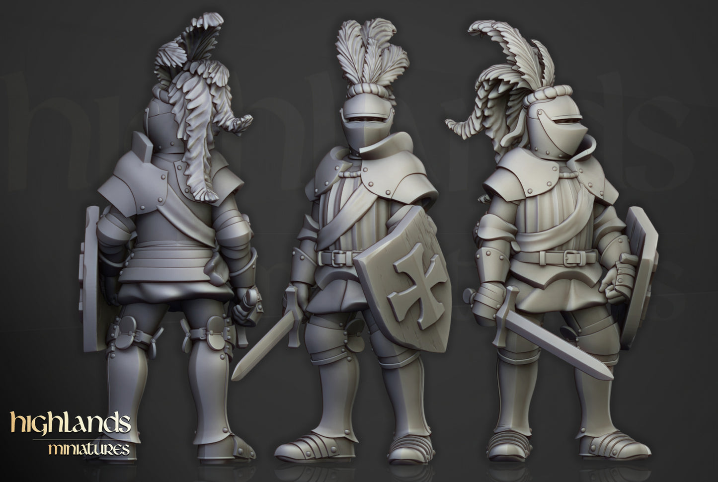 Sunland Knights on Foot by Highlands Miniatures