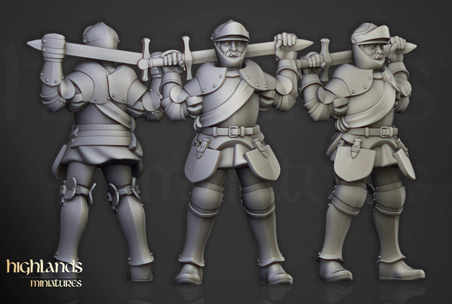 Sunland Knights on Foot by Highlands Miniatures