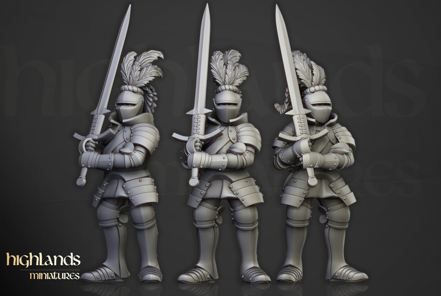 Sunland Knights on Foot by Highlands Miniatures