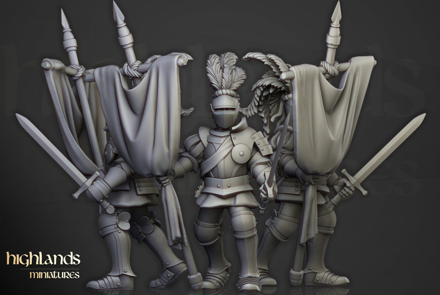 Sunland Knights on Foot by Highlands Miniatures