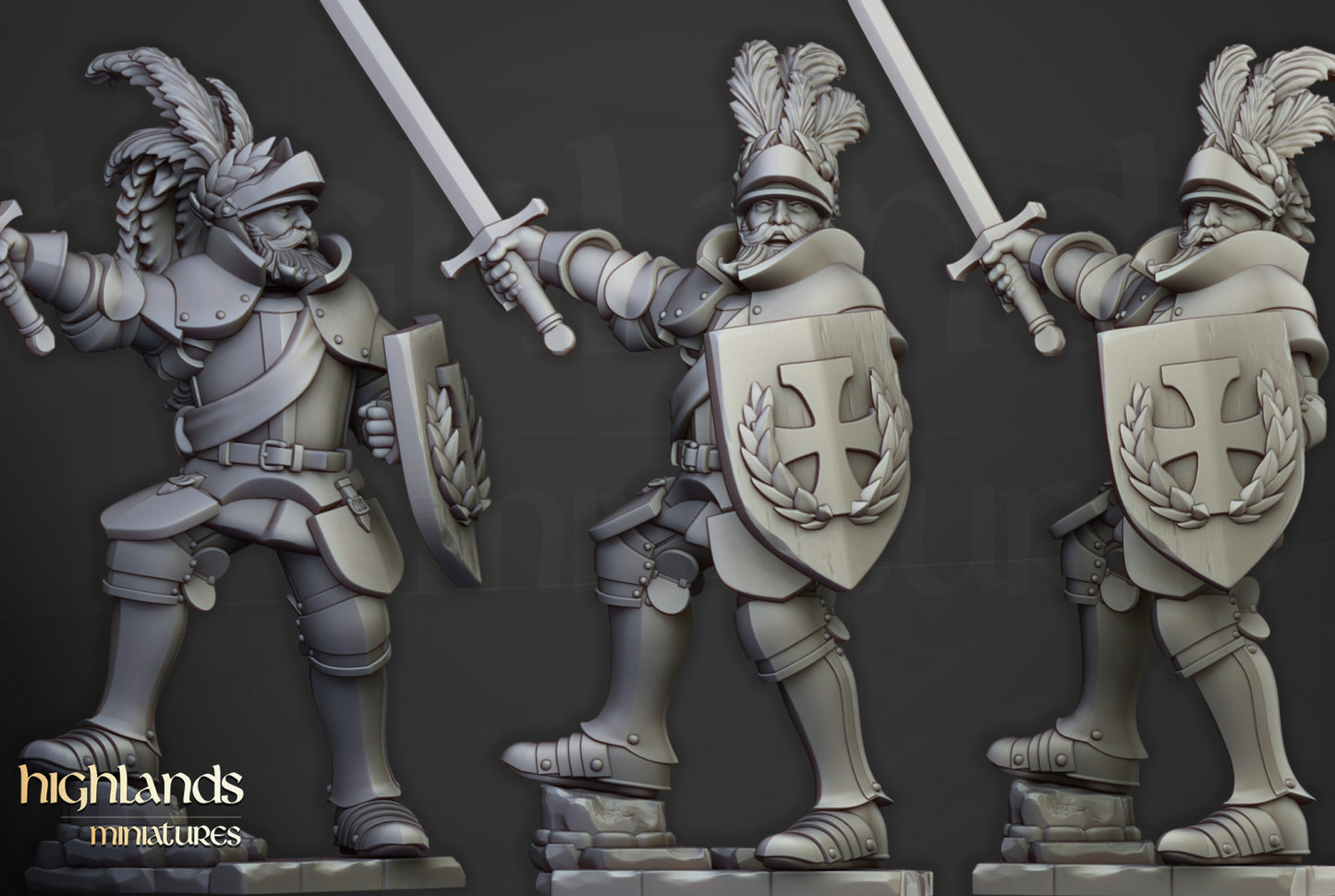 Sunland Knights on Foot by Highlands Miniatures