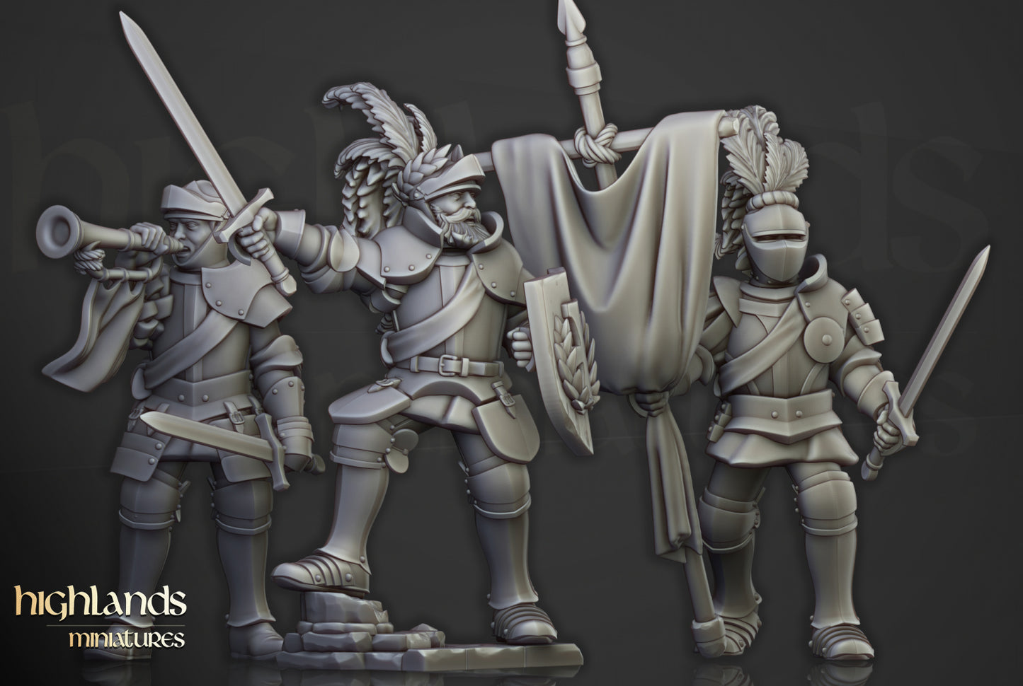 Sunland Knights on Foot by Highlands Miniatures