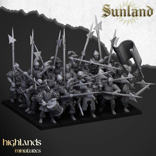 Sunland Troops with Halberds by Highlands Miniatures
