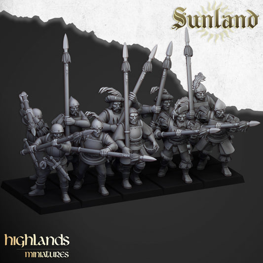 Sunland Troops with Spears by Highlands Miniatures