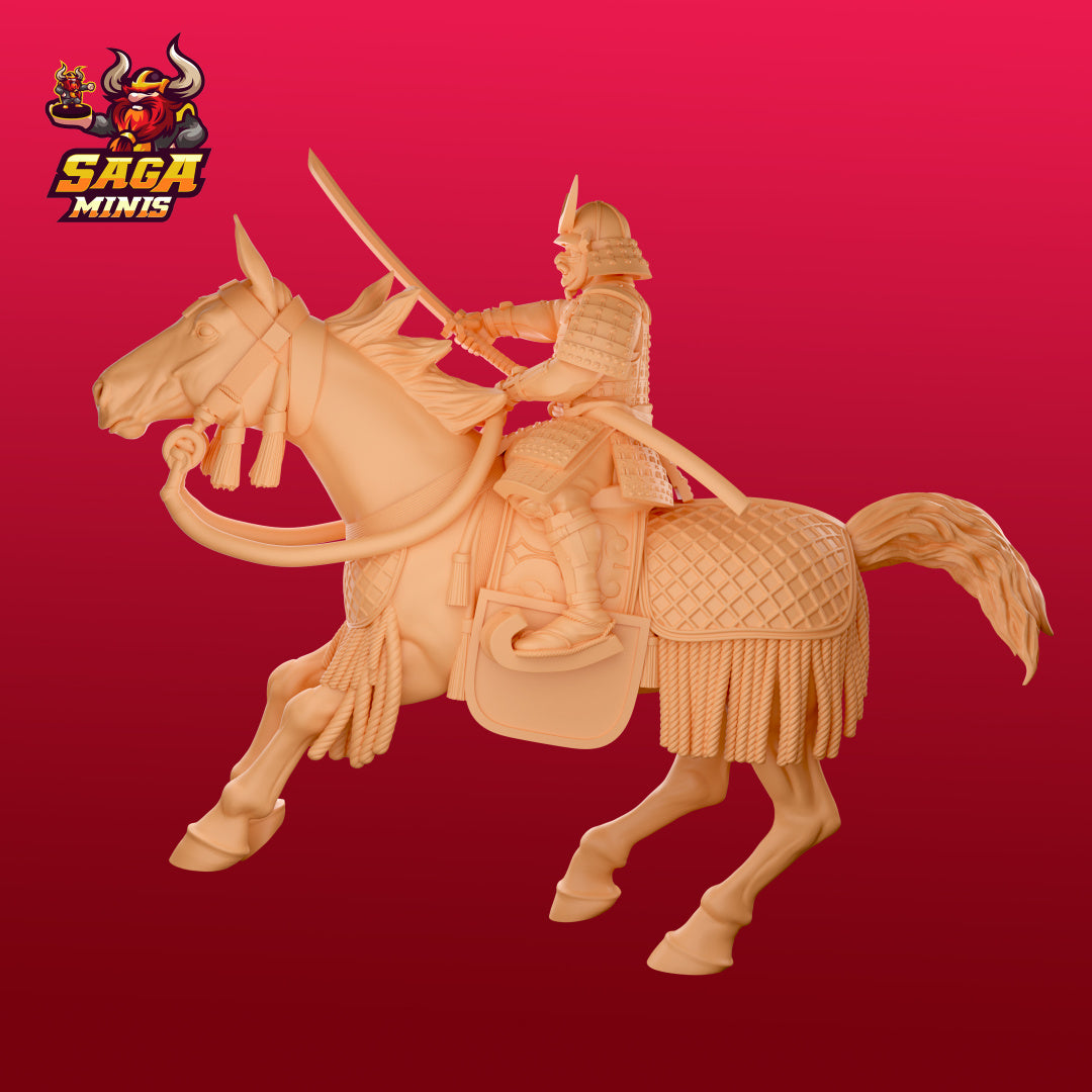 Samurai Cavalry with Swords by Saga Miniatures