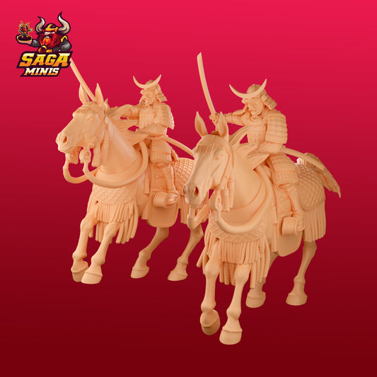 Samurai Cavalry with Swords by Saga Miniatures