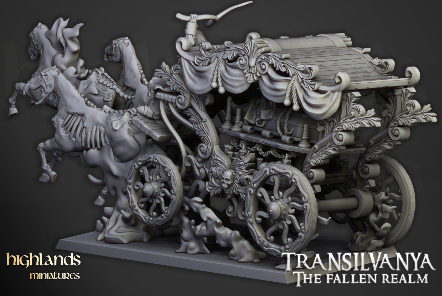 Undead Boyar Coach by Highlands Miniatures