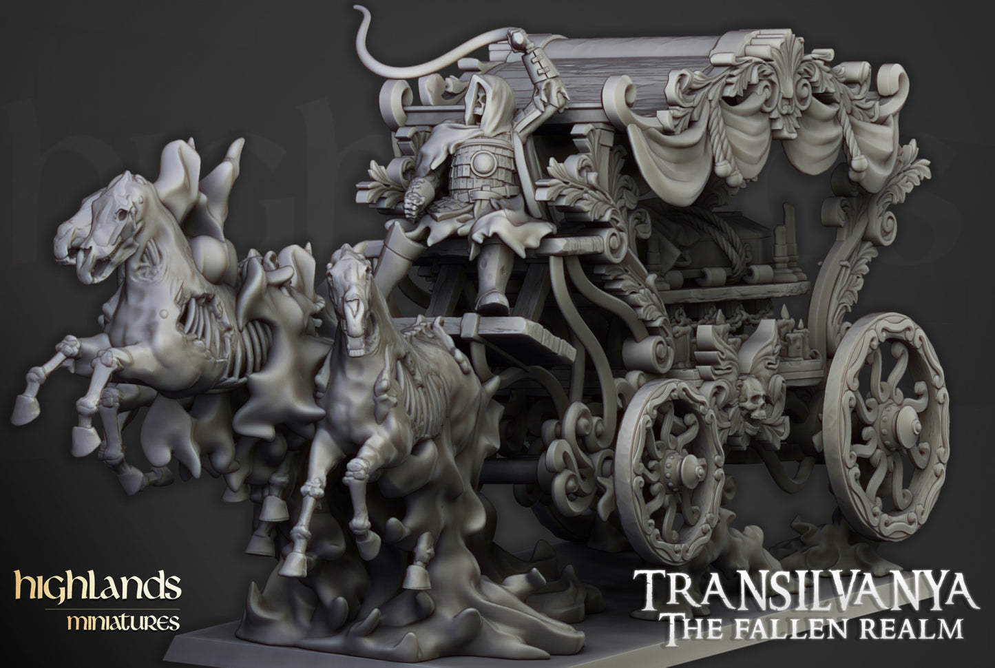 Undead Boyar Coach by Highlands Miniatures