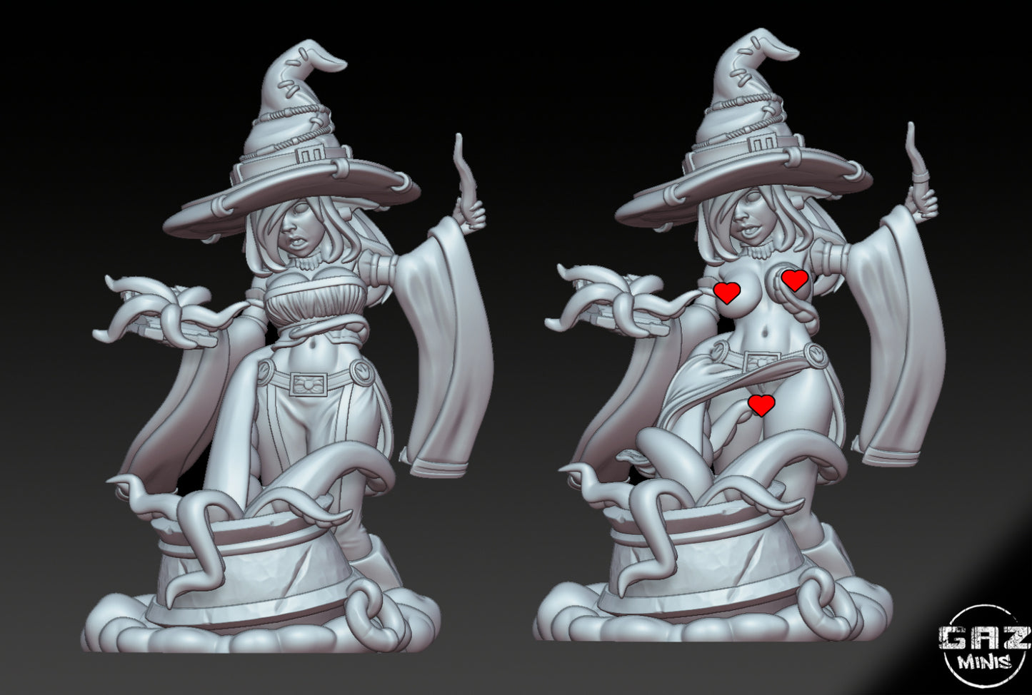 Summoner Goblin Witch Fizzlebang by Gaz Minis