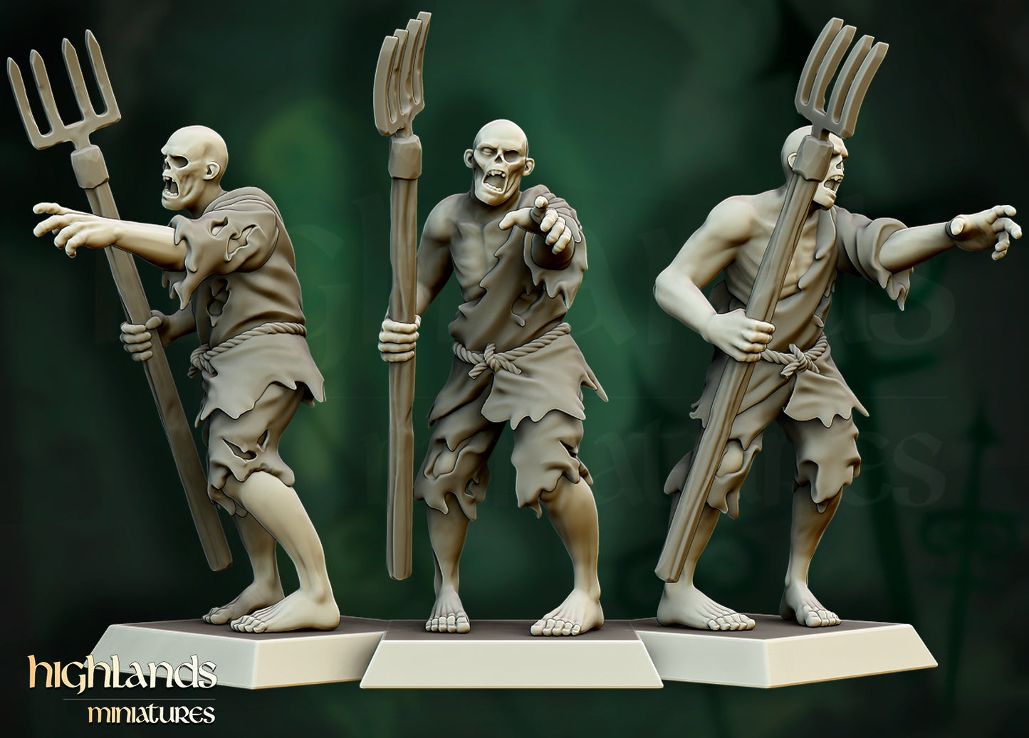 Zombie Villagers Unit by Highlands Miniatures