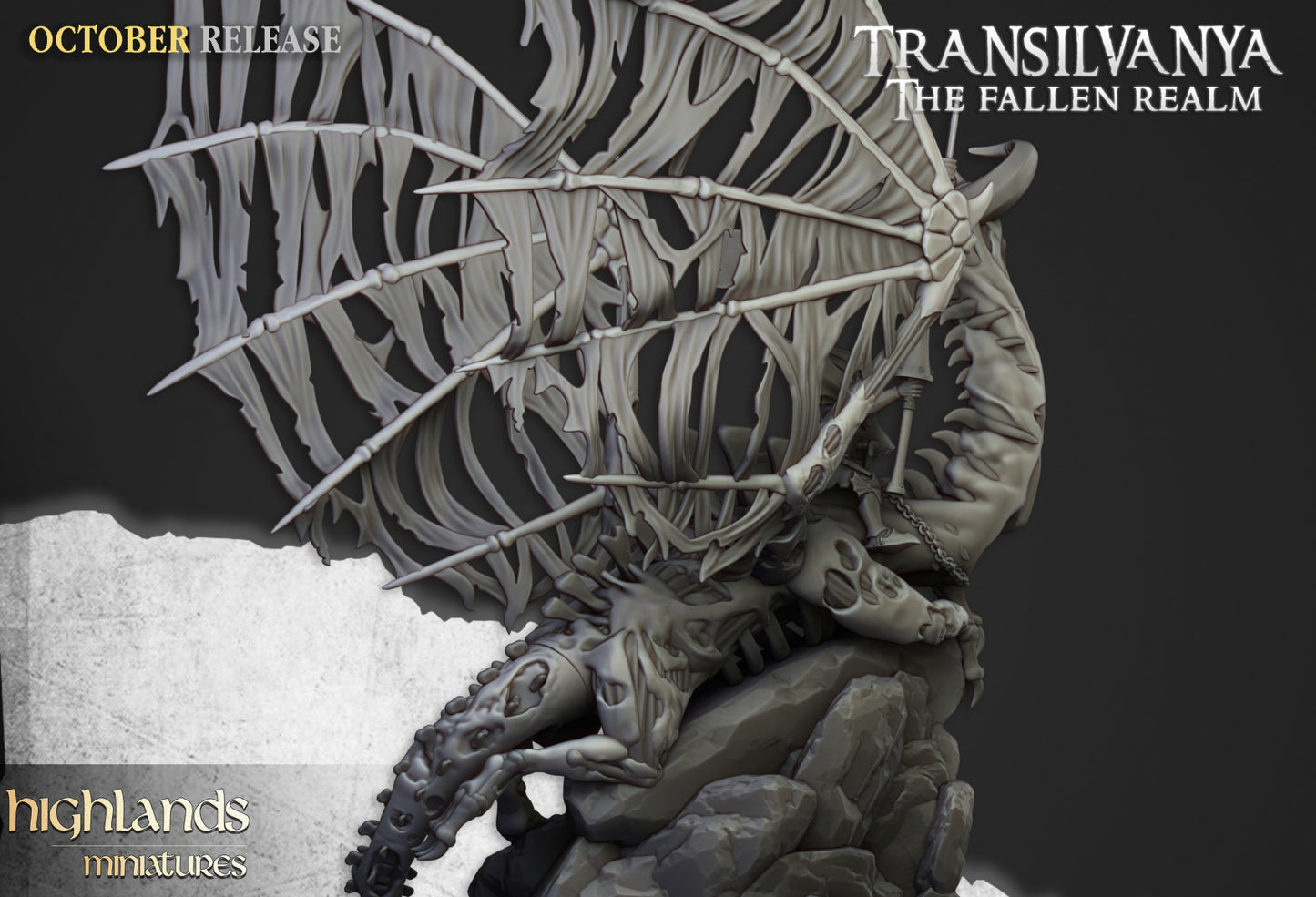 Vampire Lady on Zombie Dragon by Highlands Miniatures