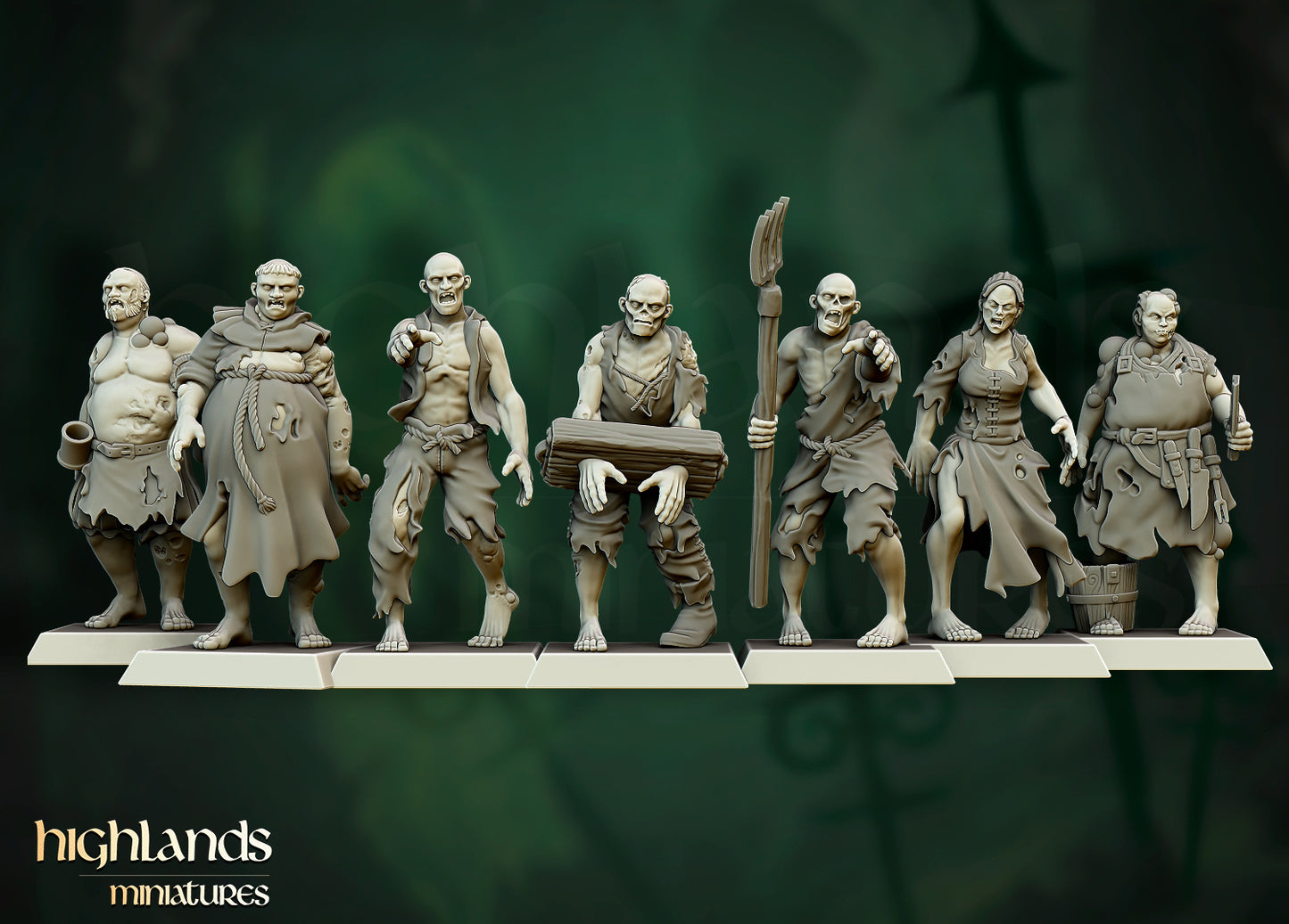 Zombie Villagers Unit by Highlands Miniatures