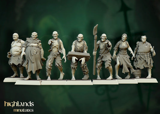 Zombie Villagers Unit by Highlands Miniatures