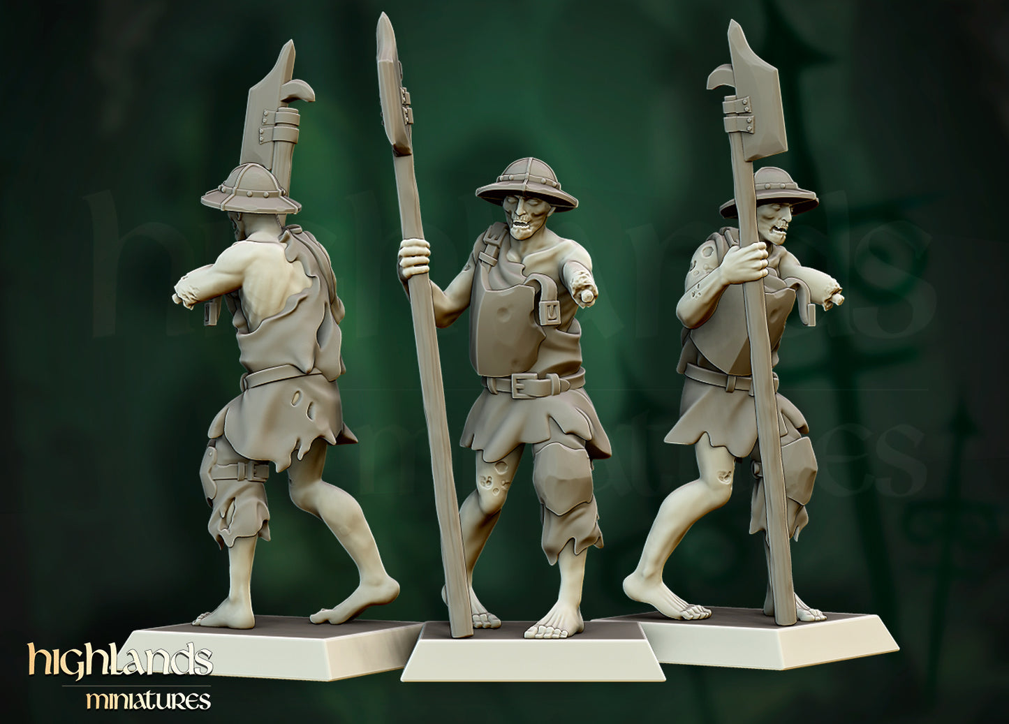 Zombie Warrior Unit by Highlands Miniatures