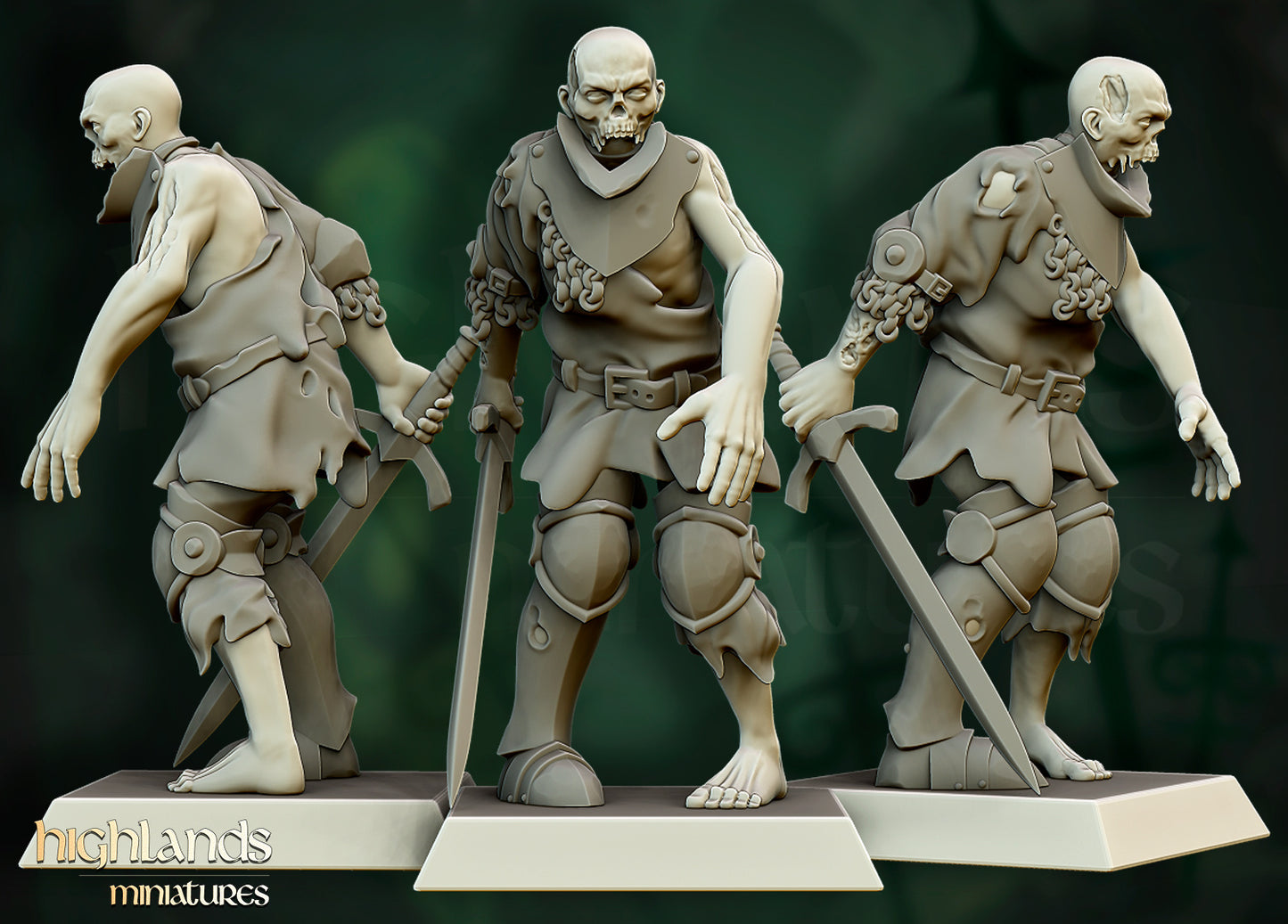 Zombie Warrior Unit by Highlands Miniatures