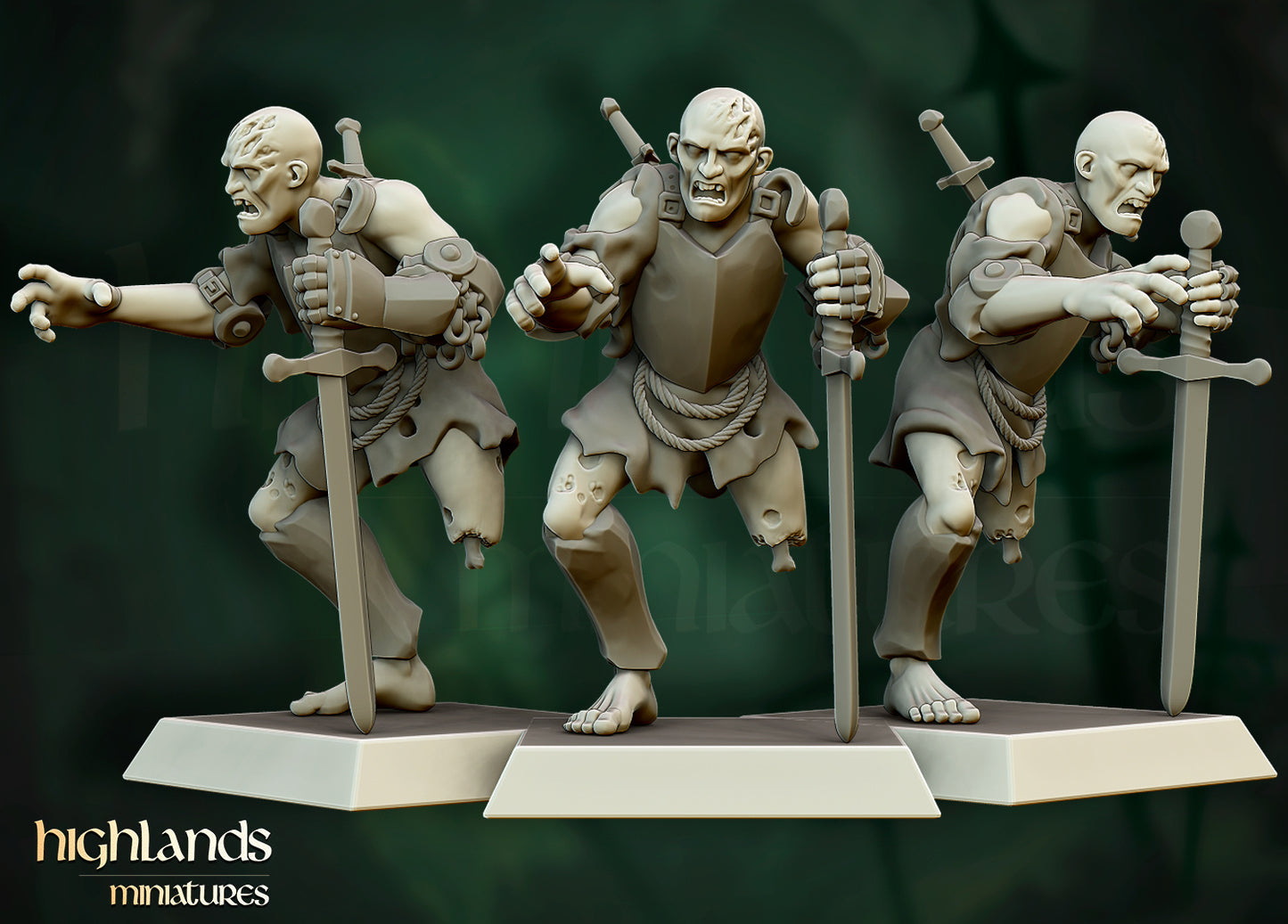 Zombie Warrior Unit by Highlands Miniatures