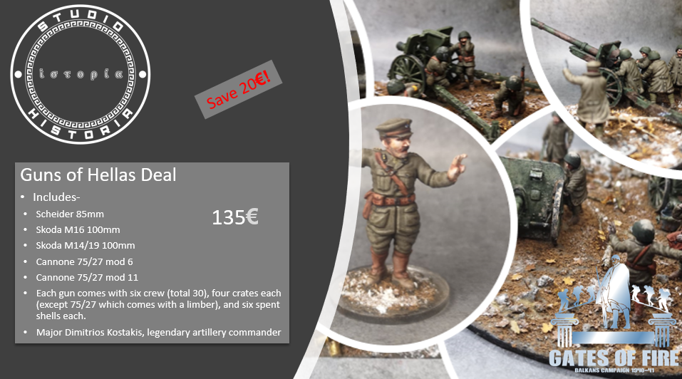 Hellenic Army (Greek) 1940-41 Guns of Hellas Battery Deal