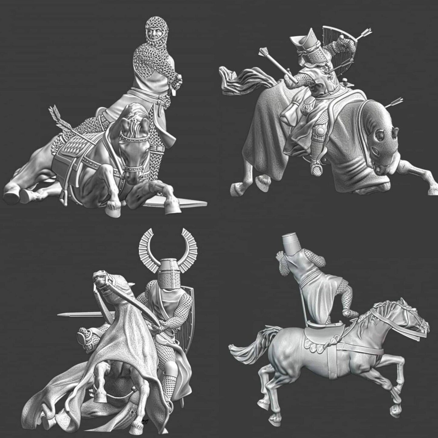 Medieval Mounted Casualty Pack 8