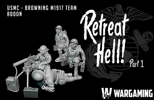 Great War USMC M1917 Browning MG Team by W3 Wargaming