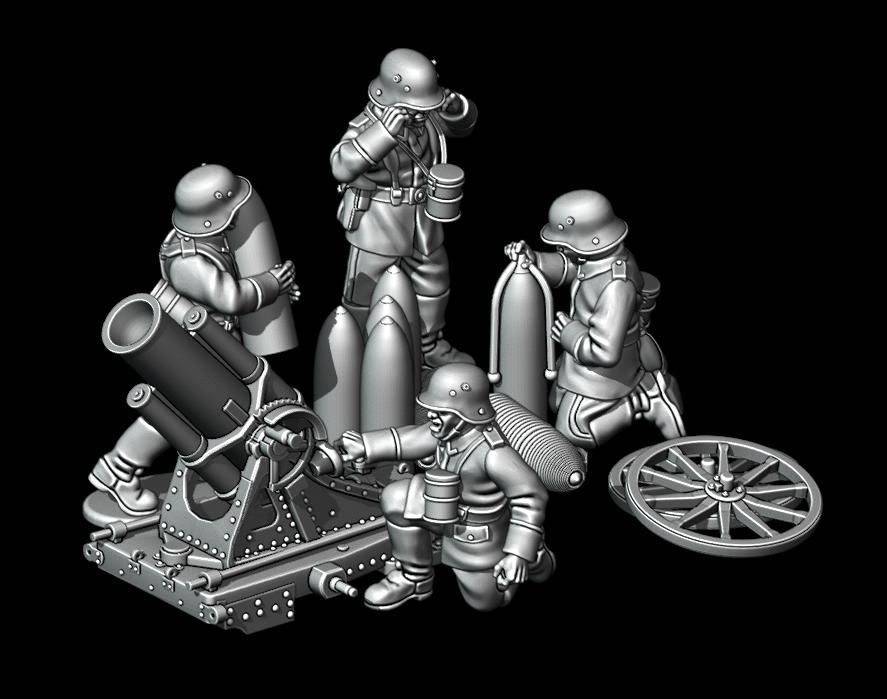 Great War German 25cm Schewere Minenwerfer by W3 Wargaming
