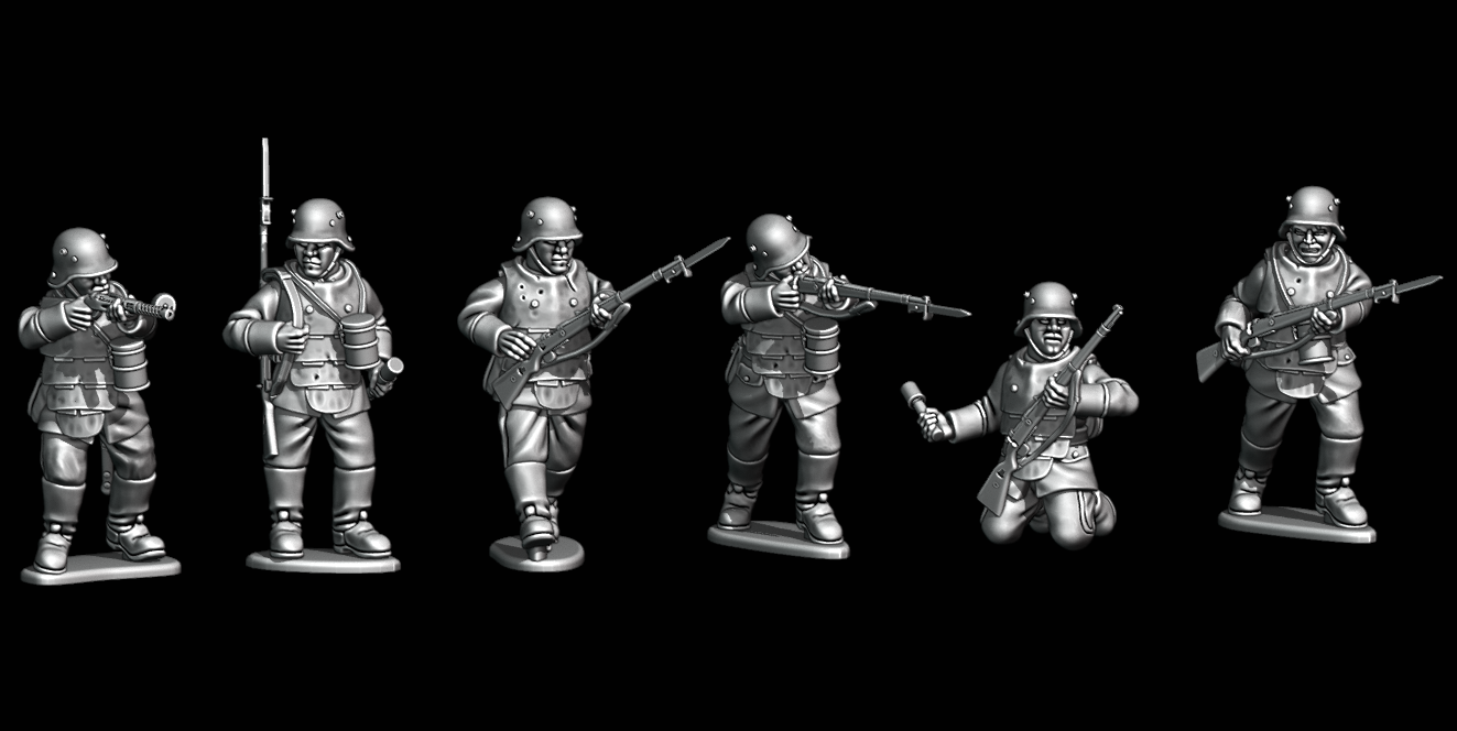 Great War German Sappenpazner Body Armour Squad by W3 Wargaming