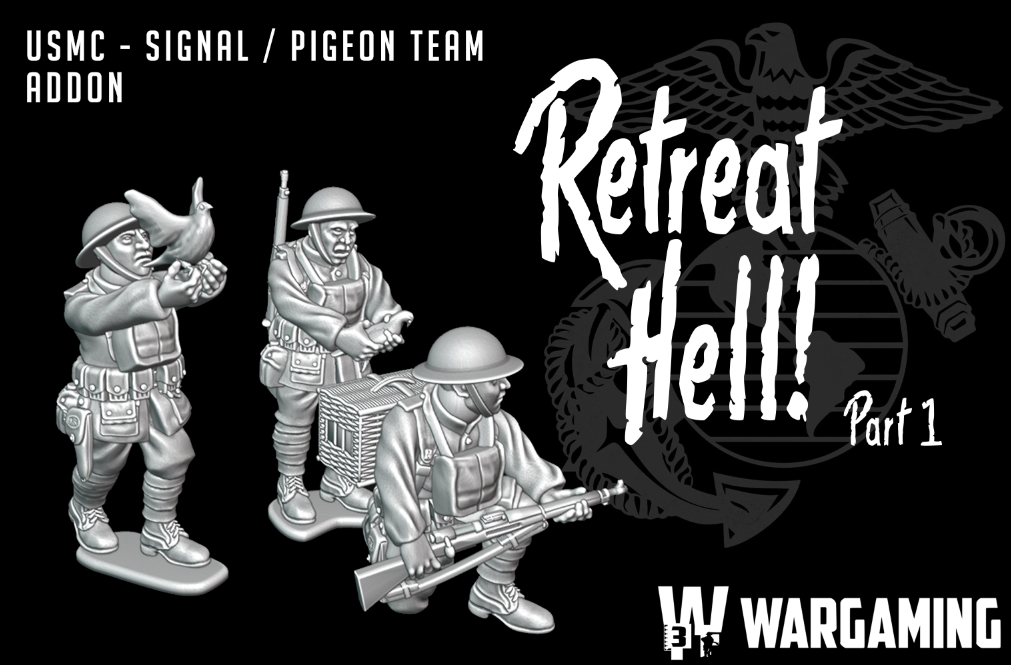 Great War USMC Pigeon Signals Team by W3 Wargaming