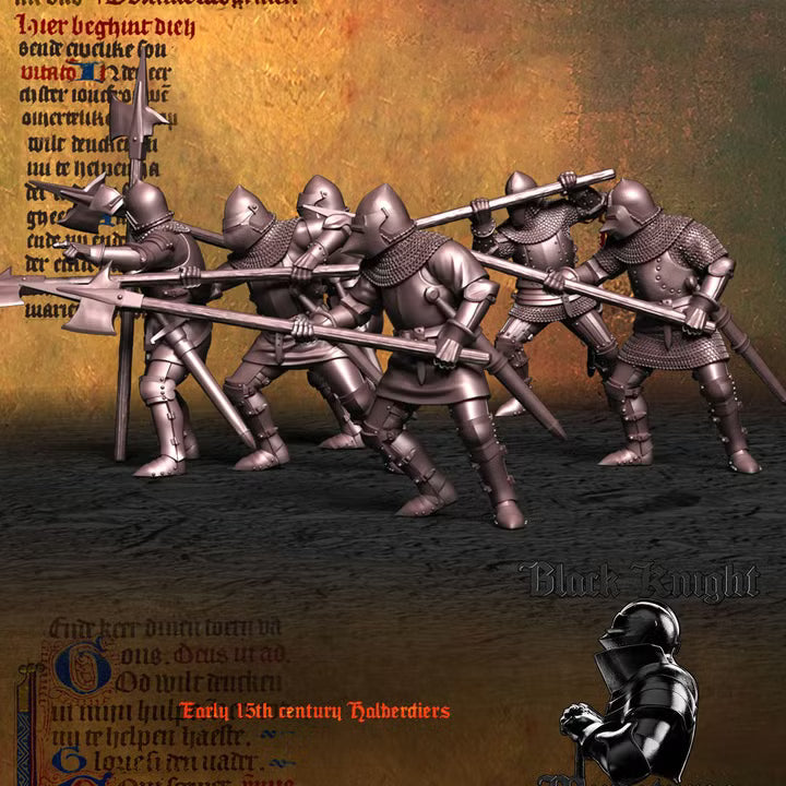Early 15th century - Halberdiers by Black Knight Miniatures