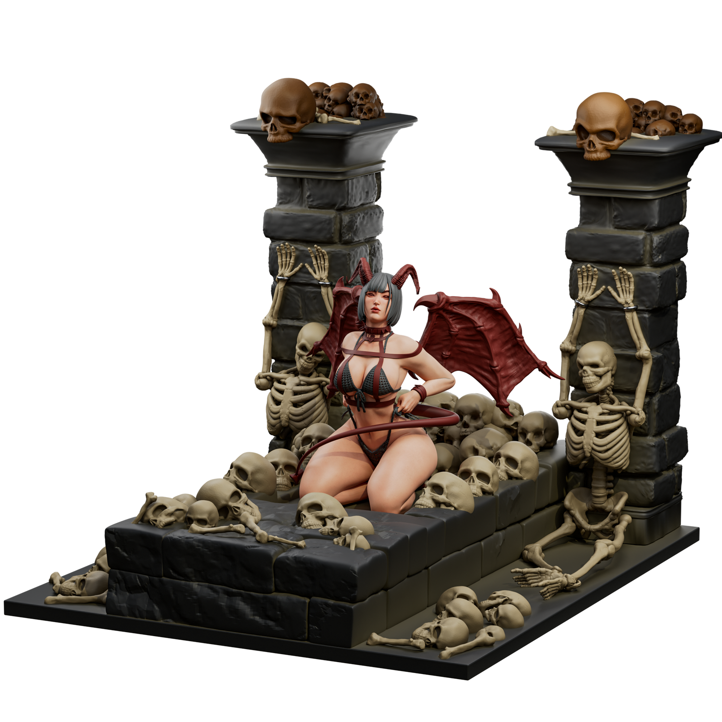 Seductive Succubus Kneeling Pose by Loom Miniatures