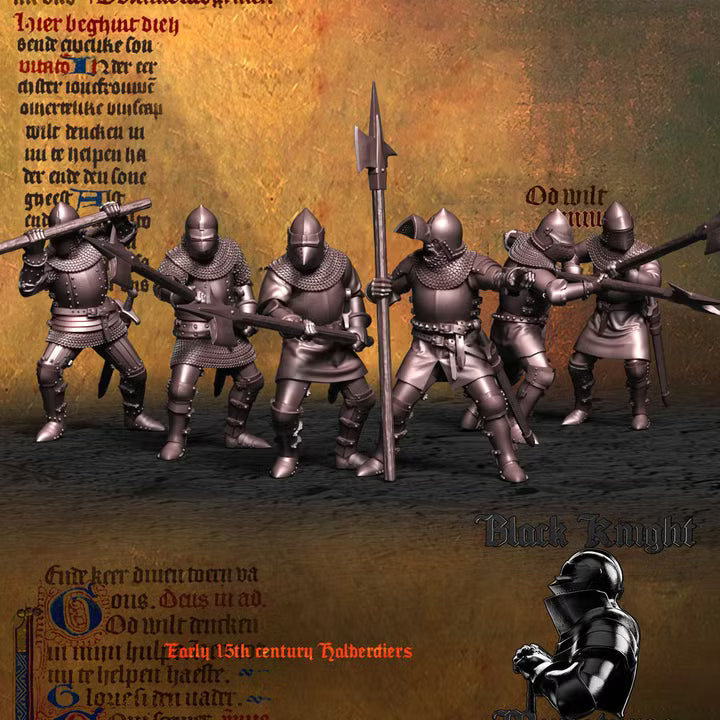 Early 15th century - Halberdiers by Black Knight Miniatures