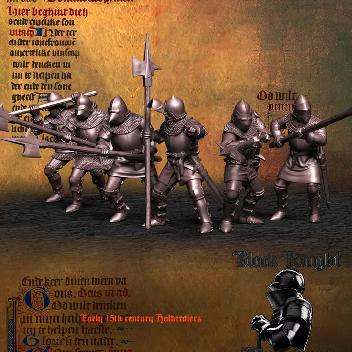 Early 15th century - Halberdiers by Black Knight Miniatures