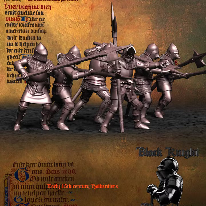 Early 15th century - Halberdiers by Black Knight Miniatures