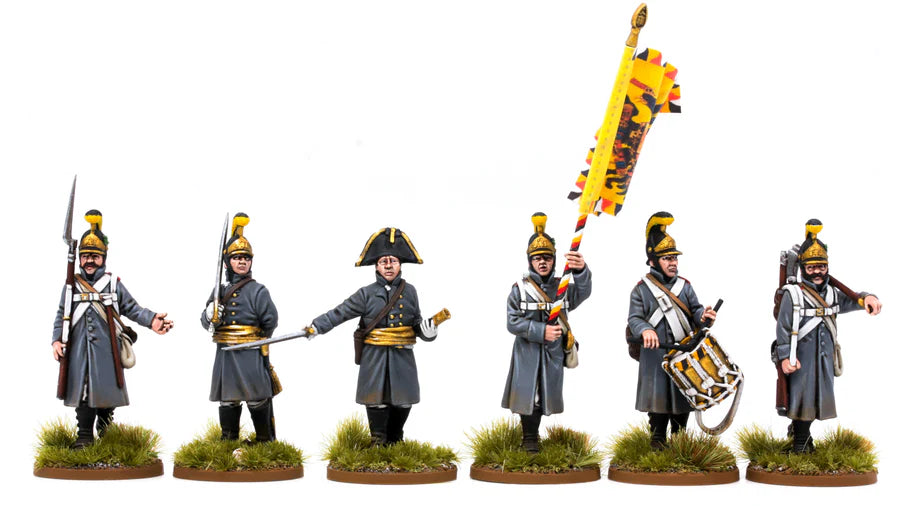 Austrian Line Infantry Command in Greatcoats (1800 - 1815) by Piano Wargames
