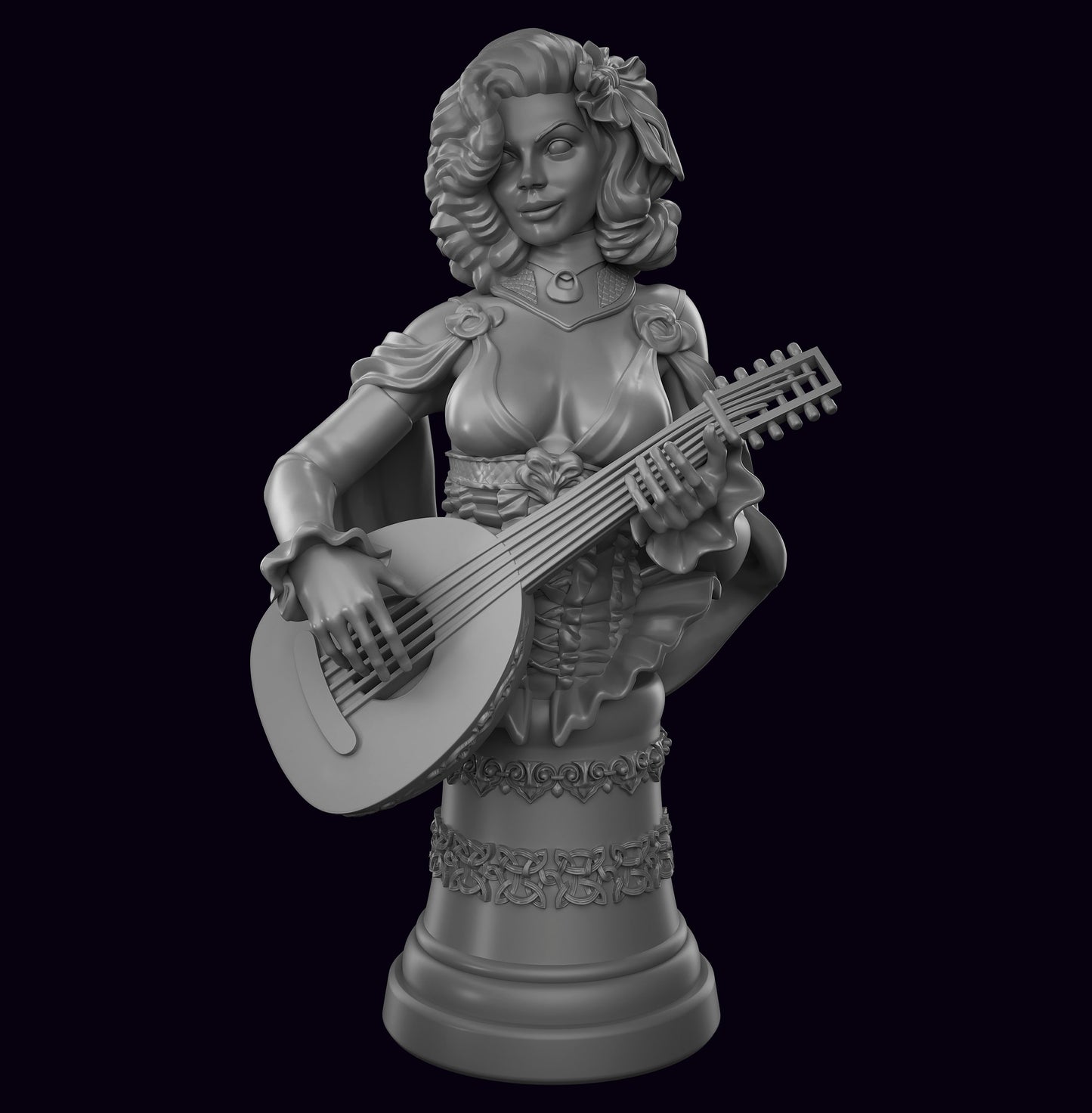 Grogella the Bard Bust by Hold My Miniatures