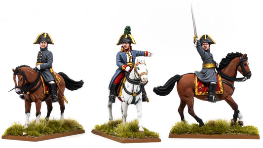 Austrian Mounted Command in Coats (1800 - 1815) by Piano Wargames