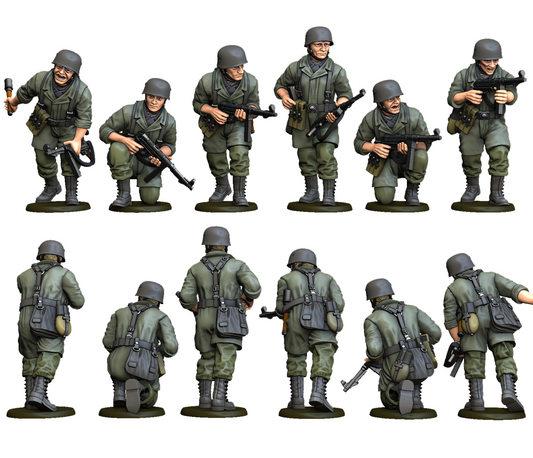 Early war Fallschirmjager 6 figures squad  1   MP40  by Rafal Polkowski