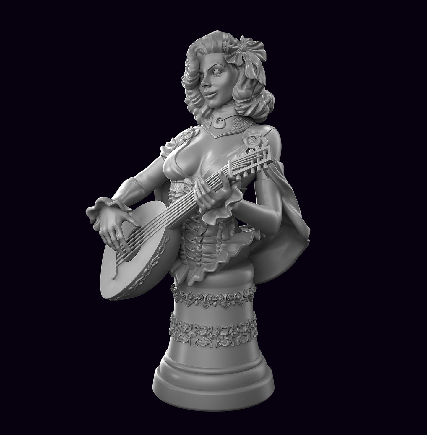 Grogella the Bard Bust by Hold My Miniatures