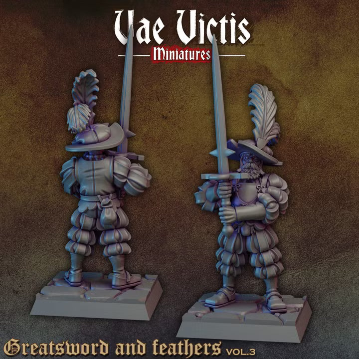 Greatsword and feathers by Vae Victis Miniatures