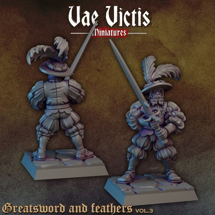 Greatsword and feathers by Vae Victis Miniatures