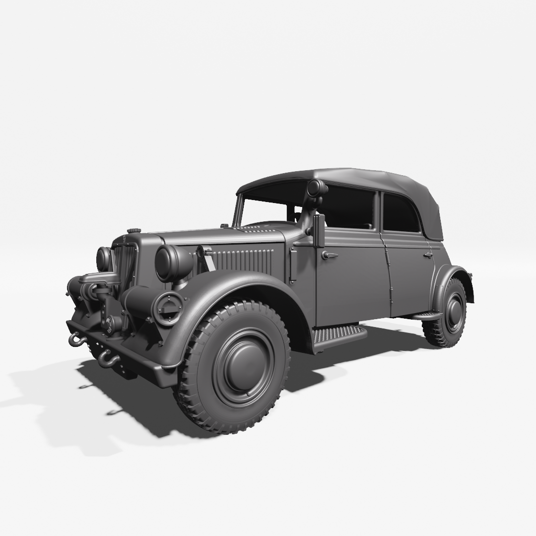 Horch 901 Type 40 (Kfz.21; Rommel Car) by Wargame3D