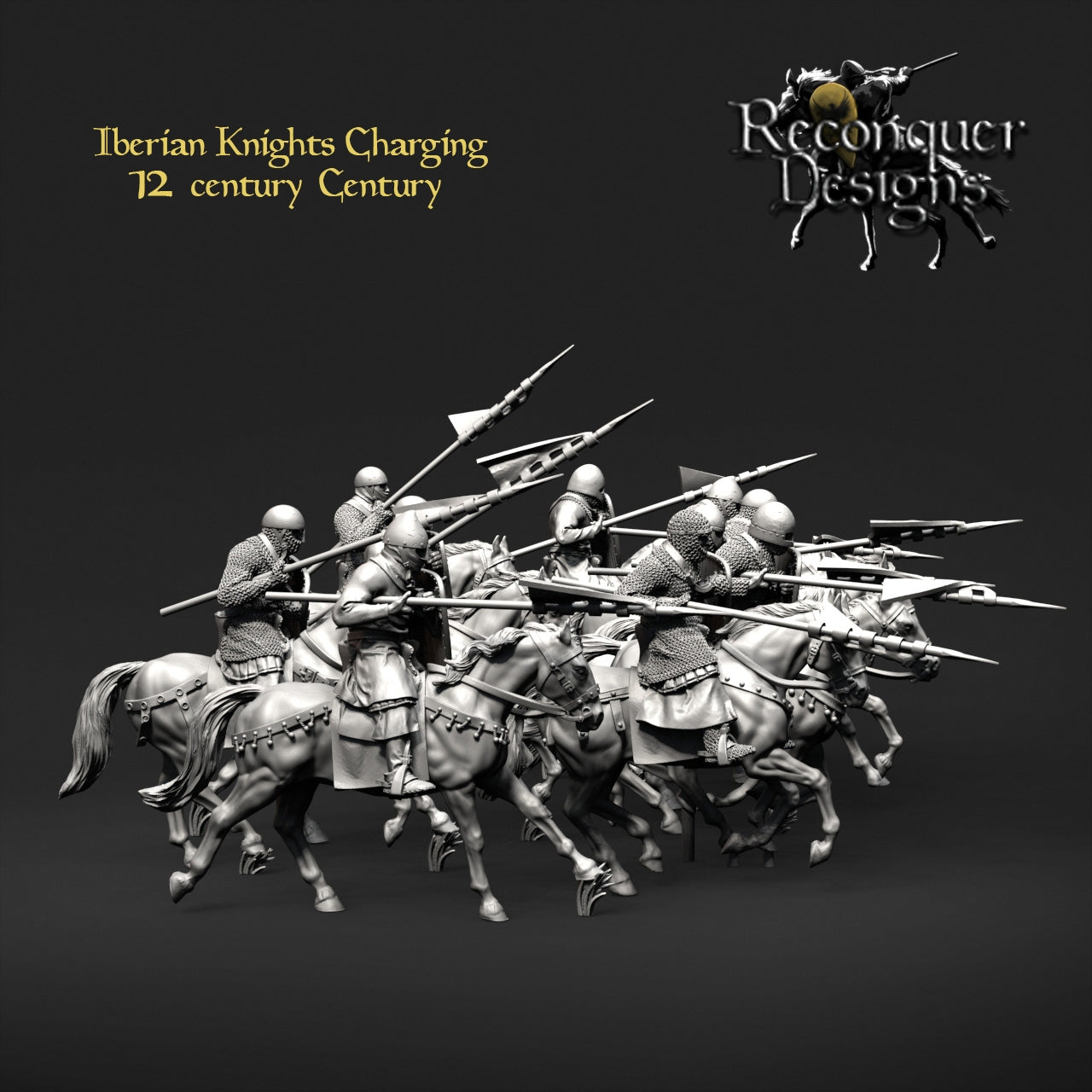 Iberian Knights Charging 12th century.