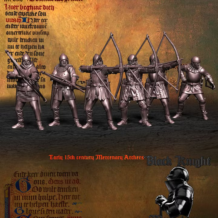 Early 15th century - Mercenary Archers by Black Knight Miniatures